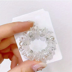 Beaded Hair Ring Elastic Ponytail Holder Hair Accessory