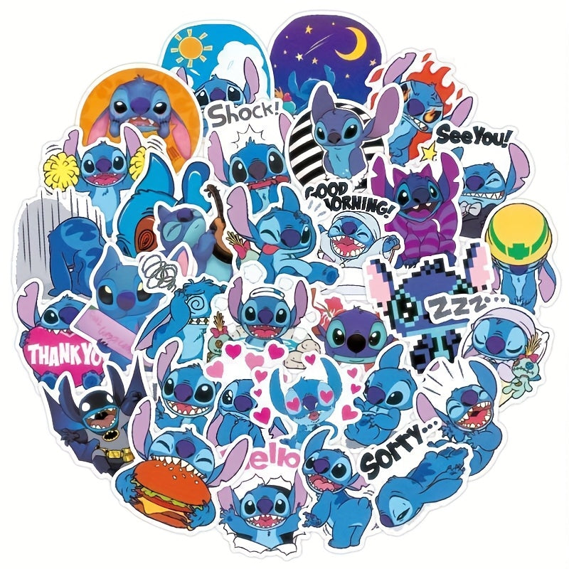 100pcs Stitch & Pink Waterproof Stickers - Fun & Playful Designs for Youngsters