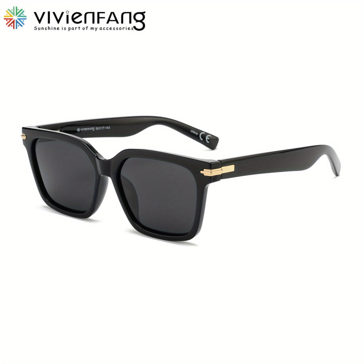 VIVIENFANG Men's Polarized Sunglasses UV Protection Flexible Temples Packaging