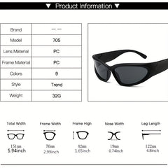 Y2K Wrap Around Sports Sunglasses Mirrored UV400 Shades