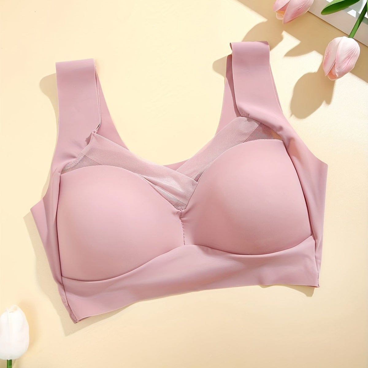 Women's Wireless Mesh Bra Full Coverage Comfortable Lingerie
