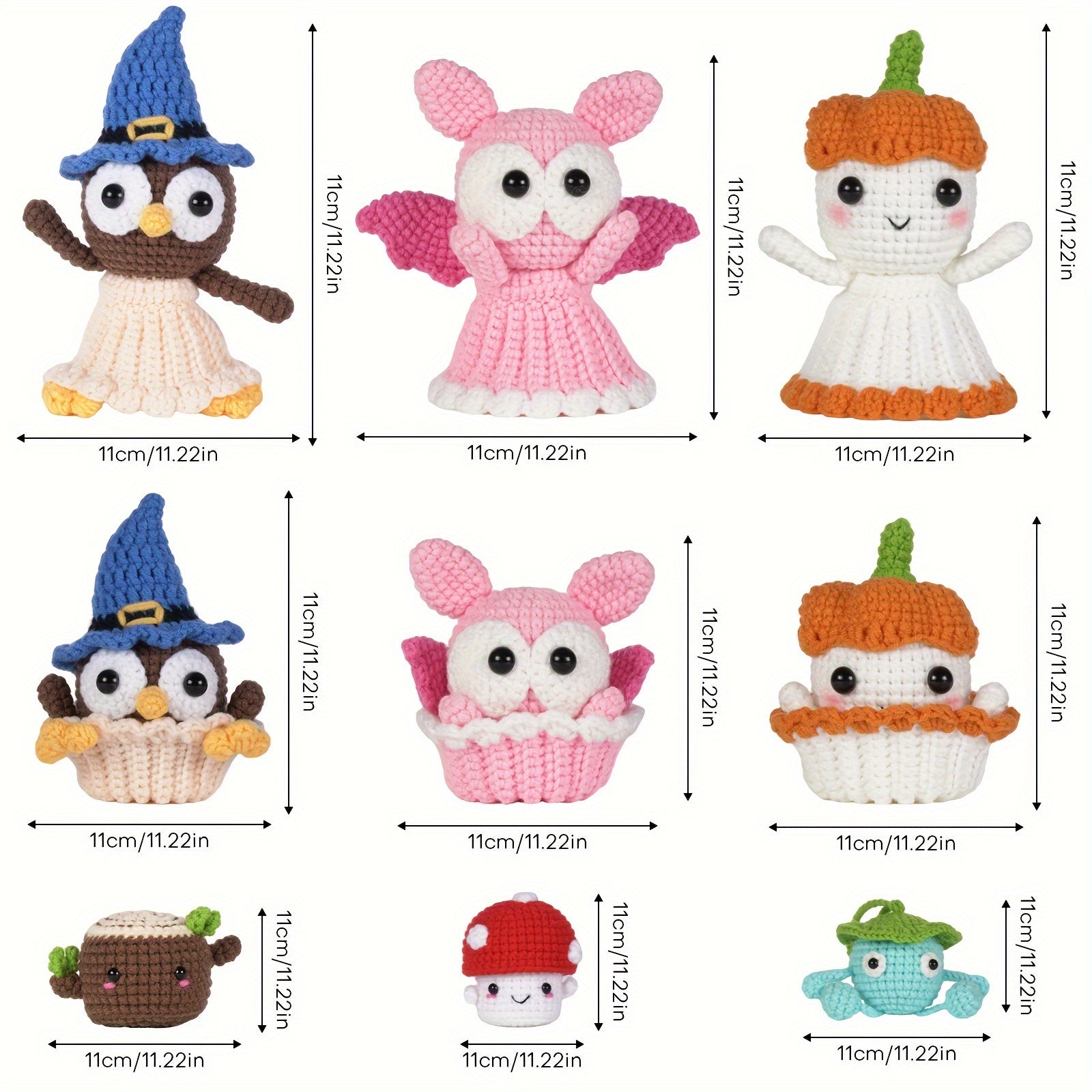 Beginner Crochet Kit Doll Artwork DIY Ornaments Halloween Gift