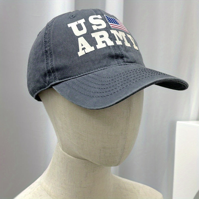 Unisex Adjustable Baseball Cap with American Flag Embroidery