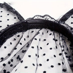 Cat Ear Headband with Removable Veil Lace Headband