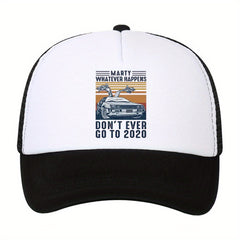 Car Print Outdoor Sports Sun Hat Mesh Ventilation Baseball Cap Sun Protection