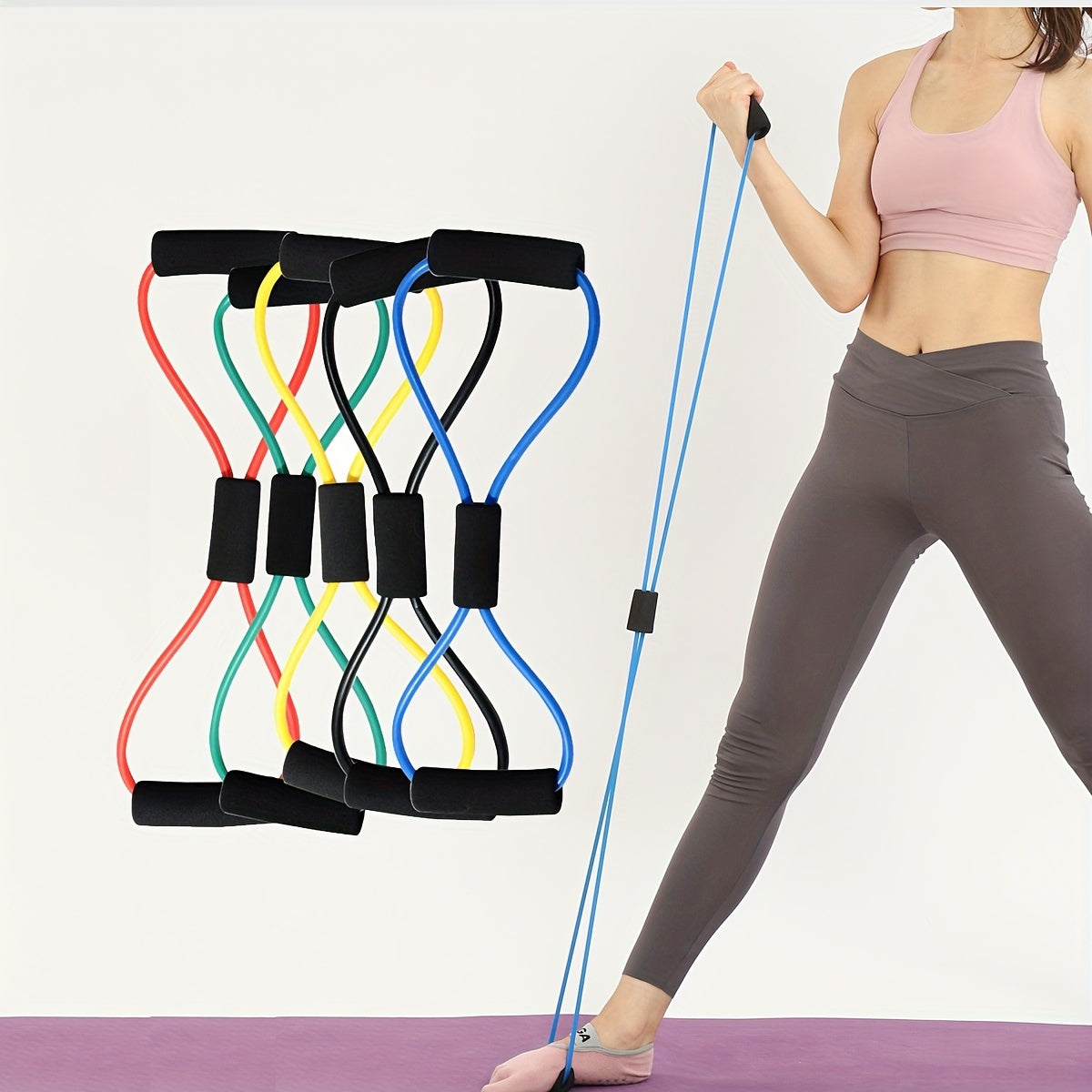 8-Shaped Puller Elastic Yoga Band for Women