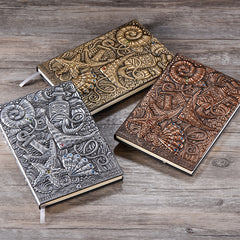 Retro Embossed A5 Underwater Creatures Diary