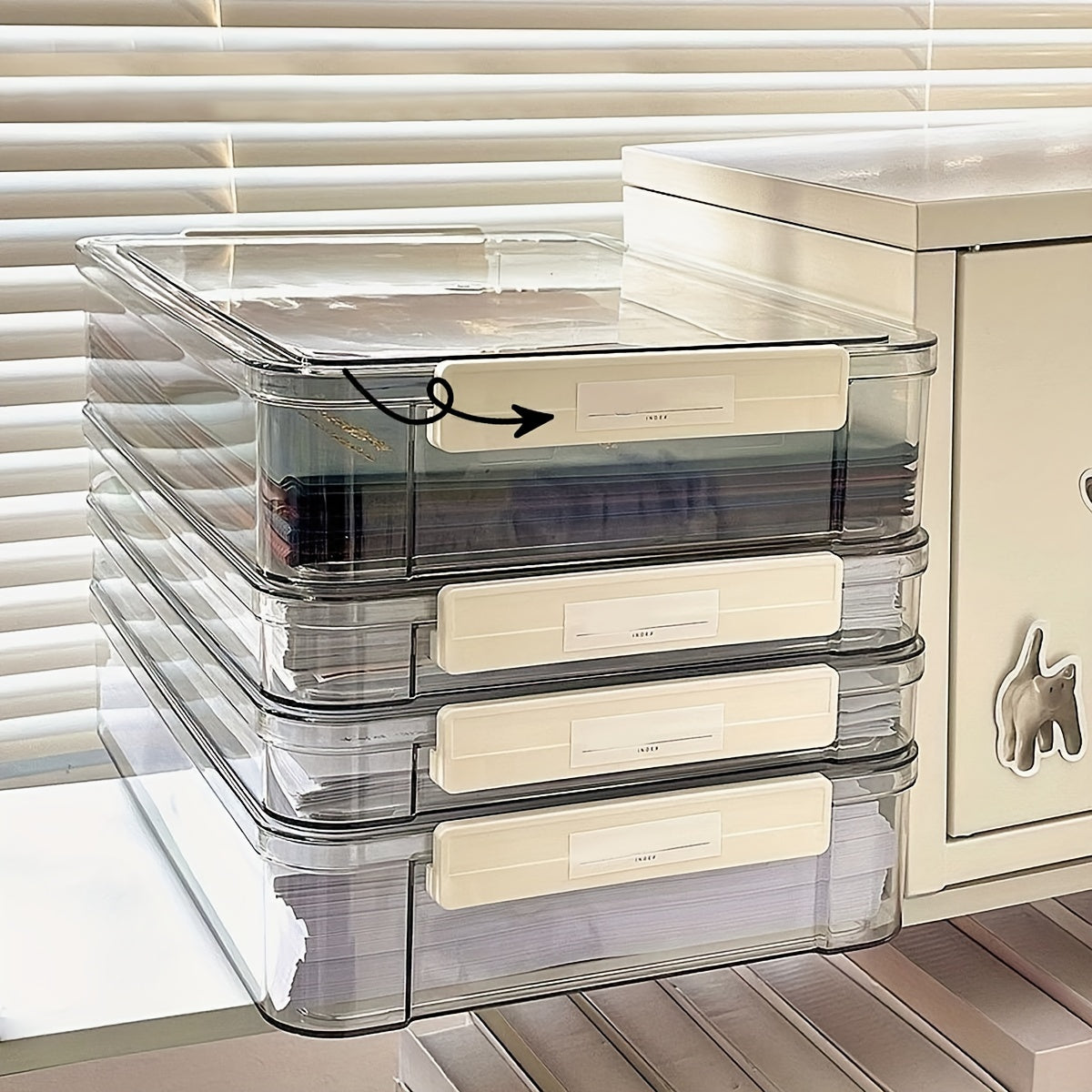 File Storage Box - 12 Pack, Letter Size, Collapsible, Grey