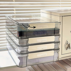 File Storage Box - 12 Pack, Letter Size, Collapsible, Grey