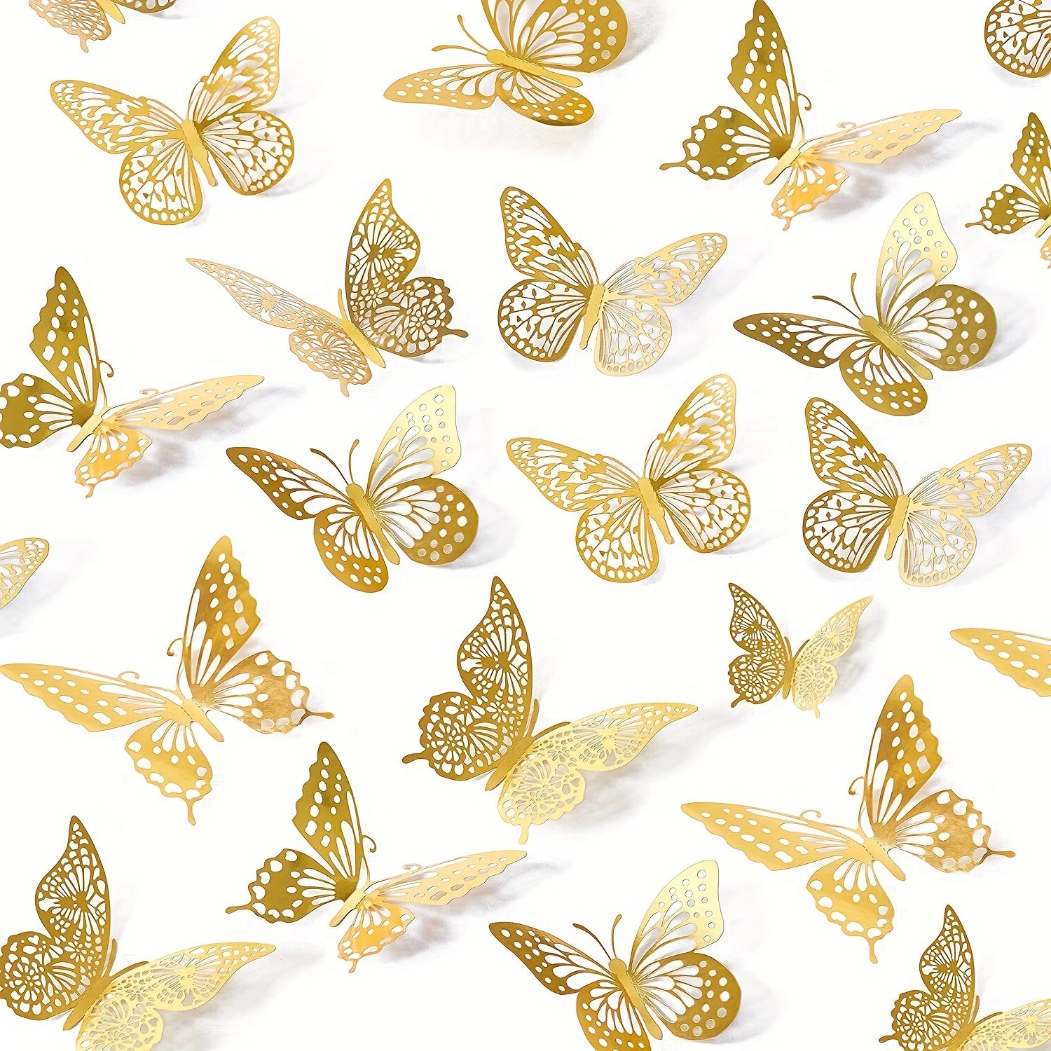 12pcs 3D Butterfly Wall Decor for Parties, Cakes & Room Makeovers