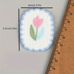Tulip Woven Table Mat for Dollhouses - Floral Heart Patterns