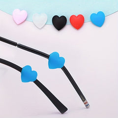 5 Pairs Heart Glasses Ear Grip Silicone Anti Slip Temple Tips