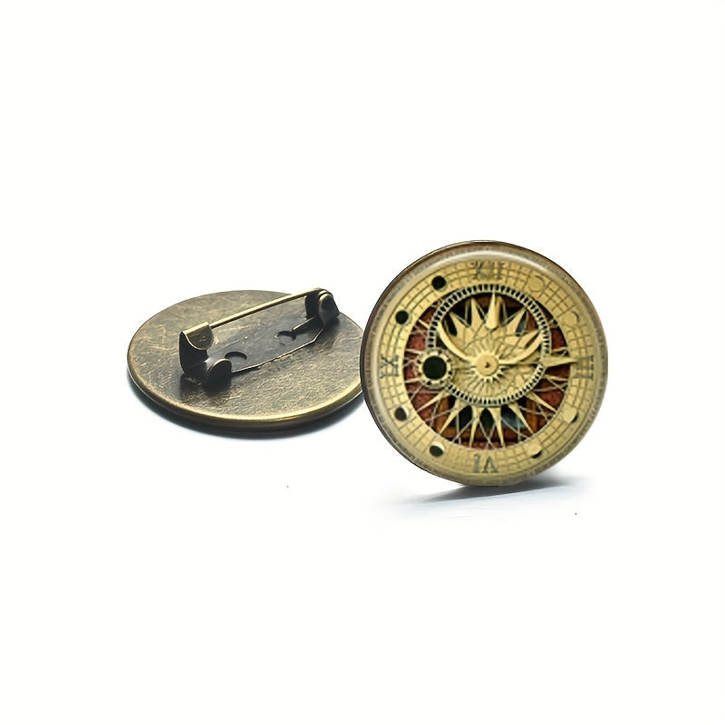 Antique Astrolabe Steampunk Brooch Pins