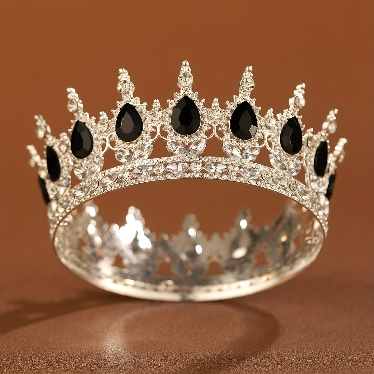 Yabeni Princess Crown Hair Accessory Rhinestone Wedding Birthday Party Dress Up