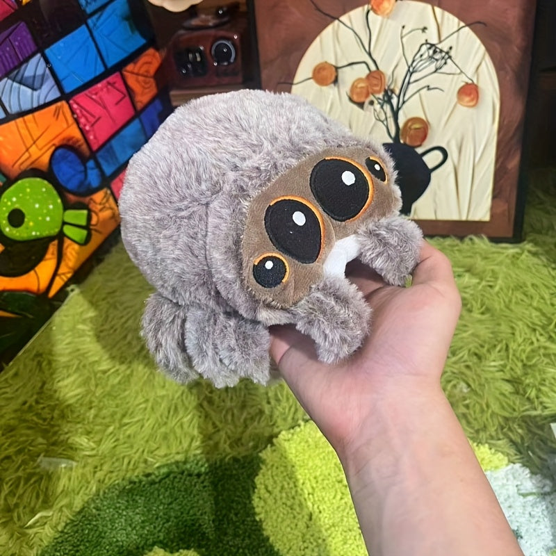 Realistic Spider Plush Toy Doll Fluffy Stuffed Animal with Large Eyes & Orange A