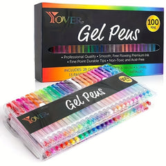 Gelmushta Gel Pens 60 Colors Set Adult Coloring Books Drawing