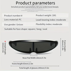 Unisex Dolphin Sunglasses Fish Shaped Glasses for Outdoor Sports