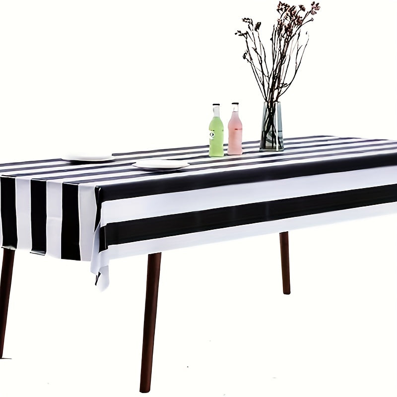 Waterproof Striped Tablecloth for Dining Decor