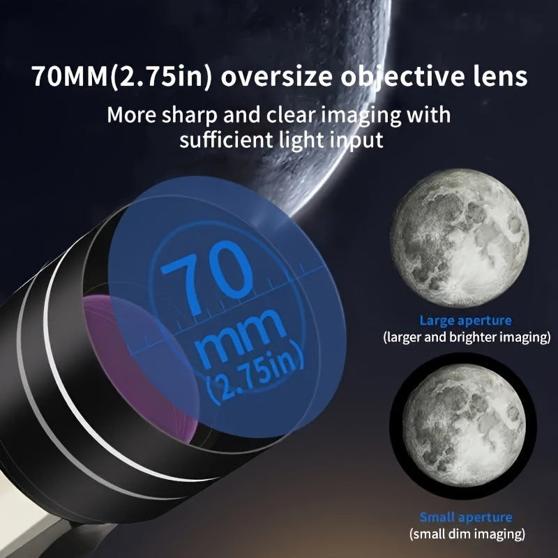 Reflective Astronomical Telescope 30070 Moon Night Dual-purpose Gift