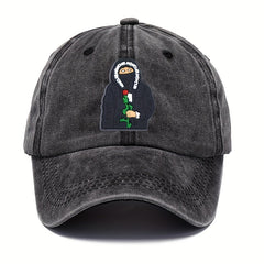 Cartoon Retro Letter Embroidered Sunscreen Baseball Cap