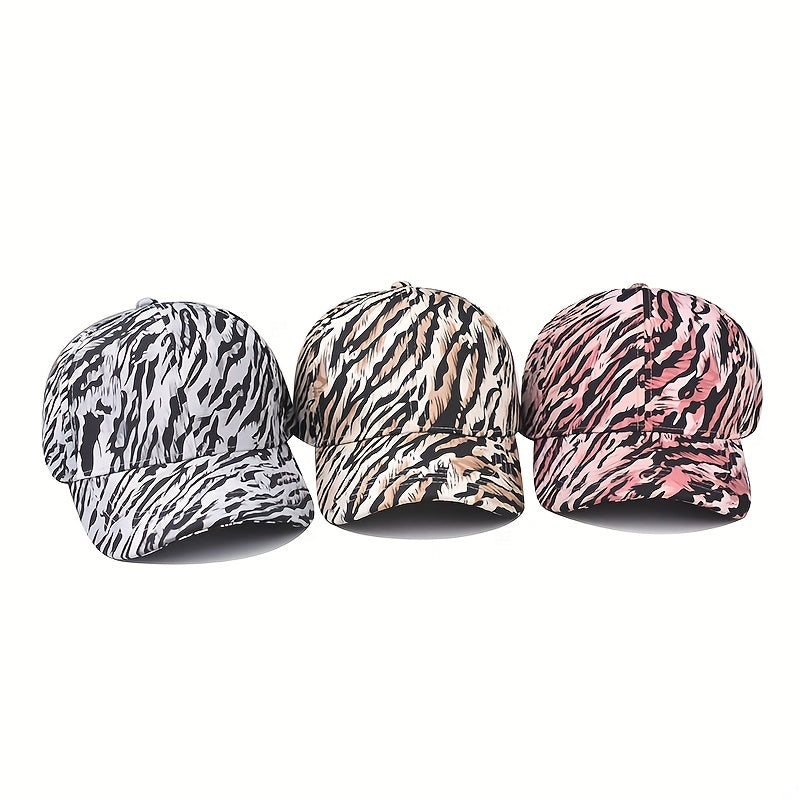 Tiger Pattern Print Baseball Cap Adjustable Hat