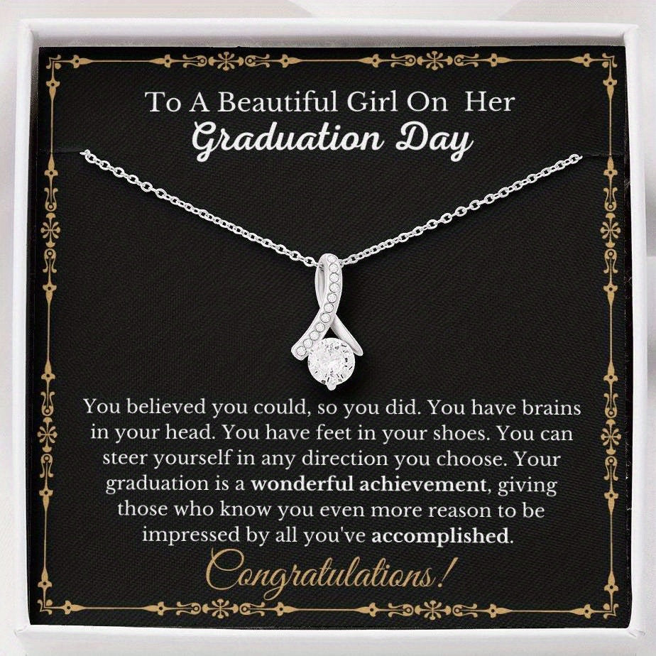 Class Of Graduation Necklace with Message Card