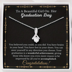 Class Of Graduation Necklace with Message Card
