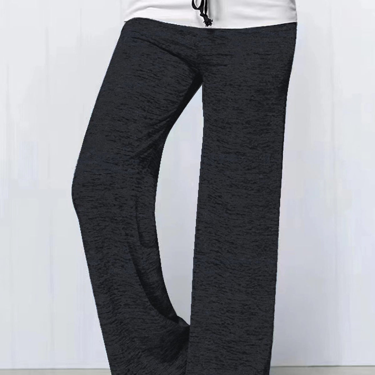 Block Drawstring Pants Long Length Wide Leg Pants Women's Clothing