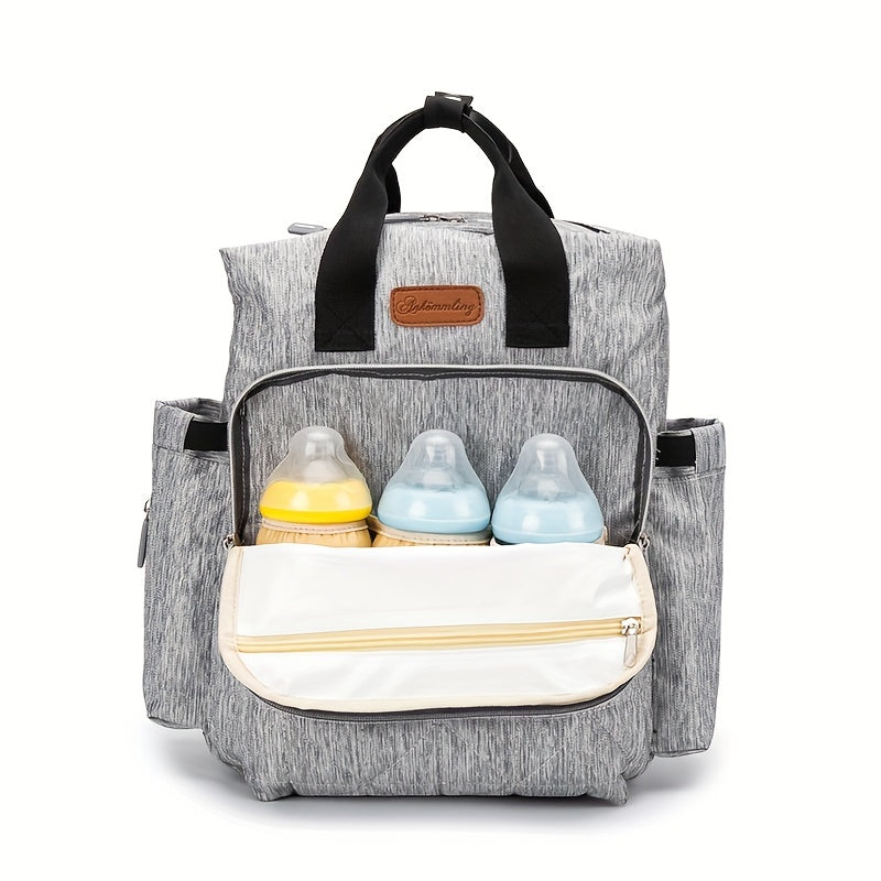 4pcs Embroidered Mommy Bag Set with Stroller Hook