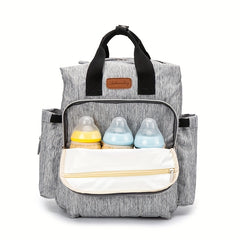 4pcs Embroidered Mommy Bag Set with Stroller Hook