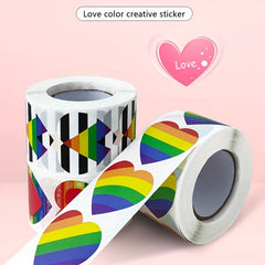 500pcs Love Stickers Rolled Heart shaped Sealing Stickers