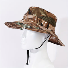 Unisex Mesh Camo Bucket Hat for Outdoor Travel