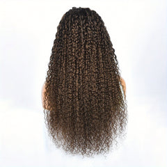 Brown Kinky Curly 13x4 Lace Frontal Human Hair Wig