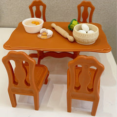 Mini Dining Table Play House Furniture Set