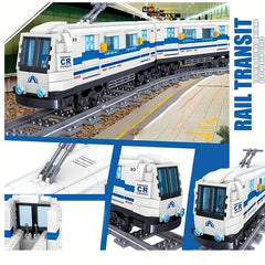 476pcs City Train Series Railway Transportation Track Building Blocks Toy