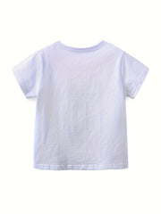 Baby Boys Giraffe Print T-shirt Summer Short-sleeved Top