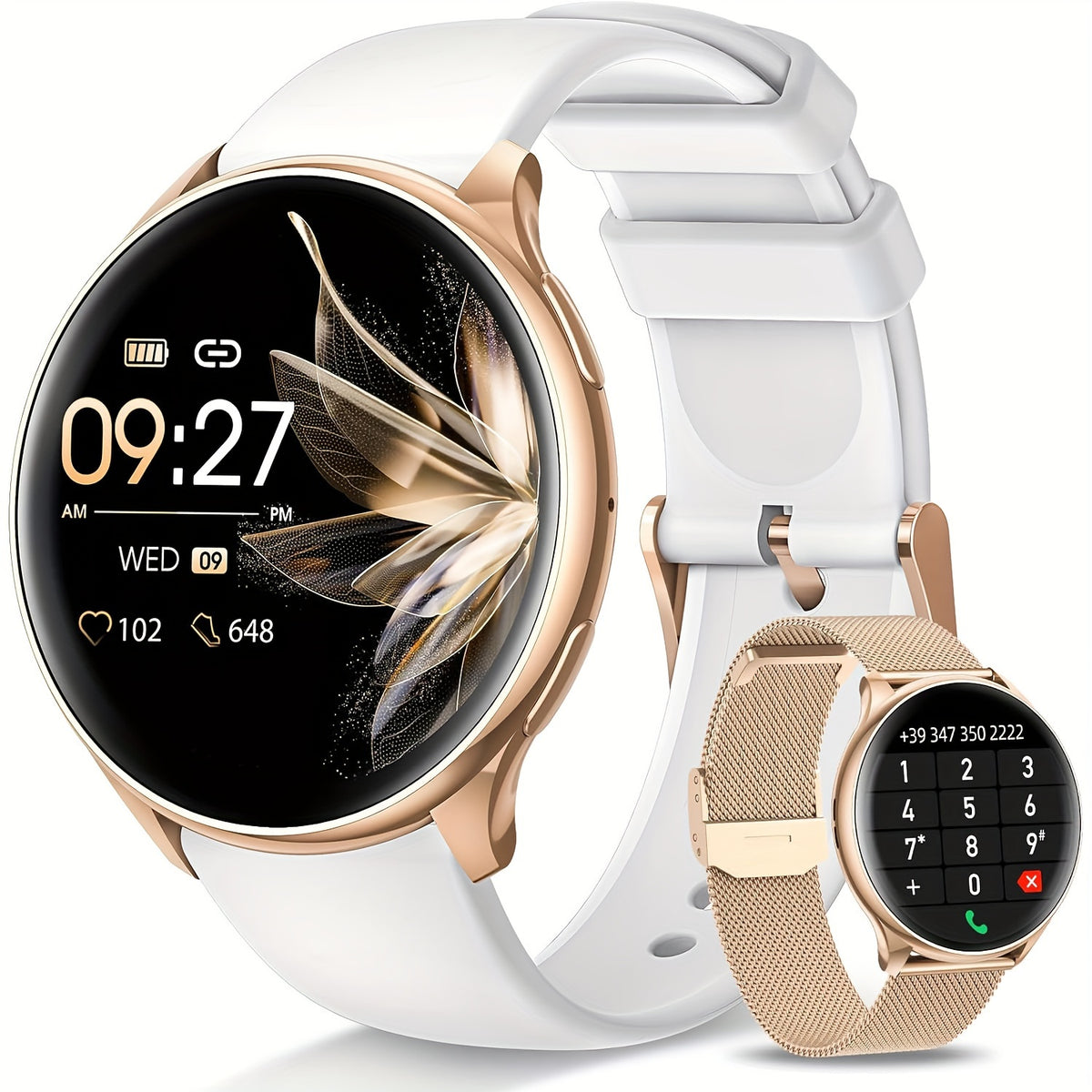 Women's 1.3'' AMOLED Smartwatch - Answer Calls, Fitness Tracker