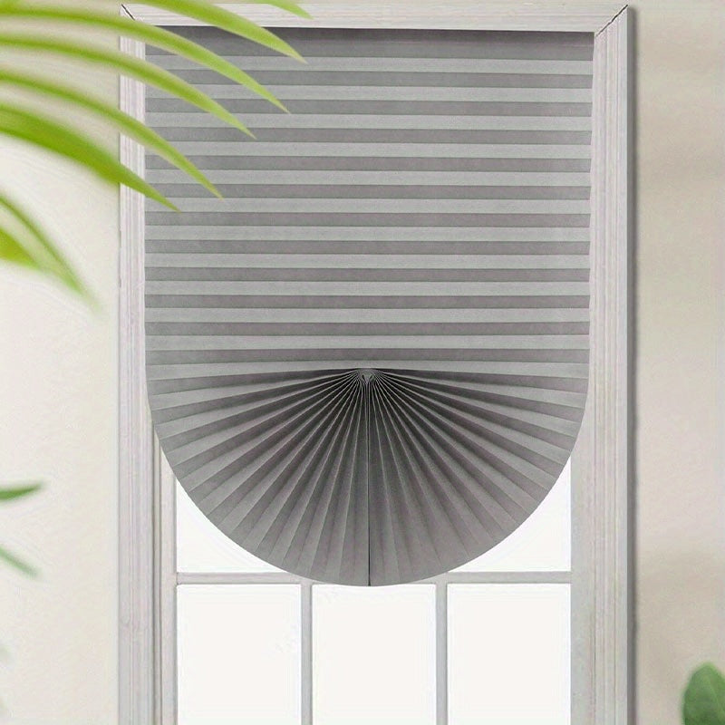 Blackout Door Curtain Pleated Sunshade for Privacy and Light Control
