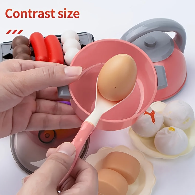 Kitchen Cooking Utensil Set with Fruit Food Playset for Girls