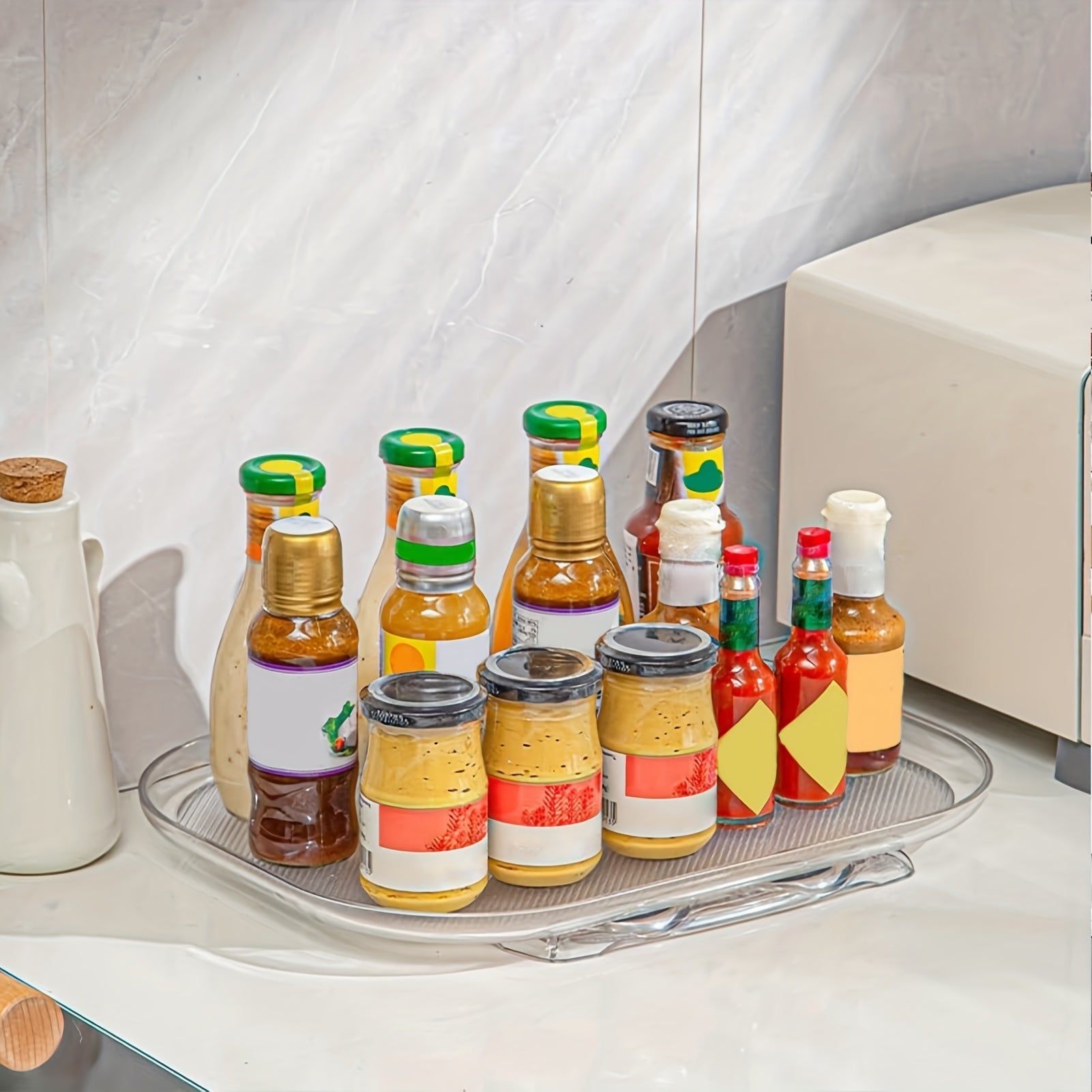 Refrigerator Turntable Organizer for Condiment Storage