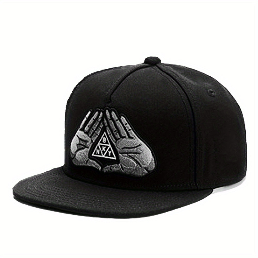 Men's Hip Hop Hat With 2 Hands Embroidery