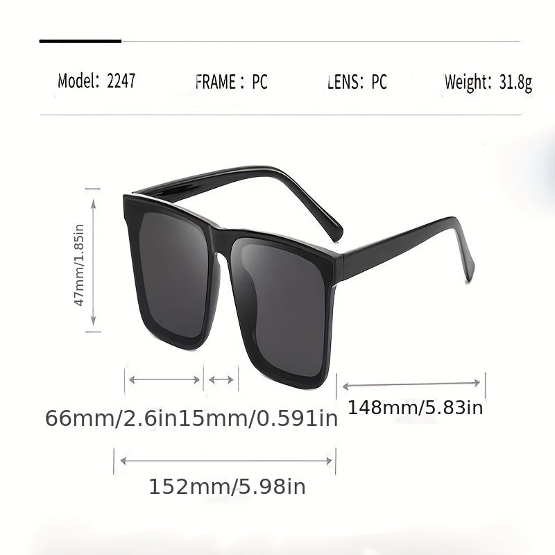 Men's Square Frame UV Protection Sunglasses