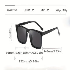 Men's Square Frame UV Protection Sunglasses
