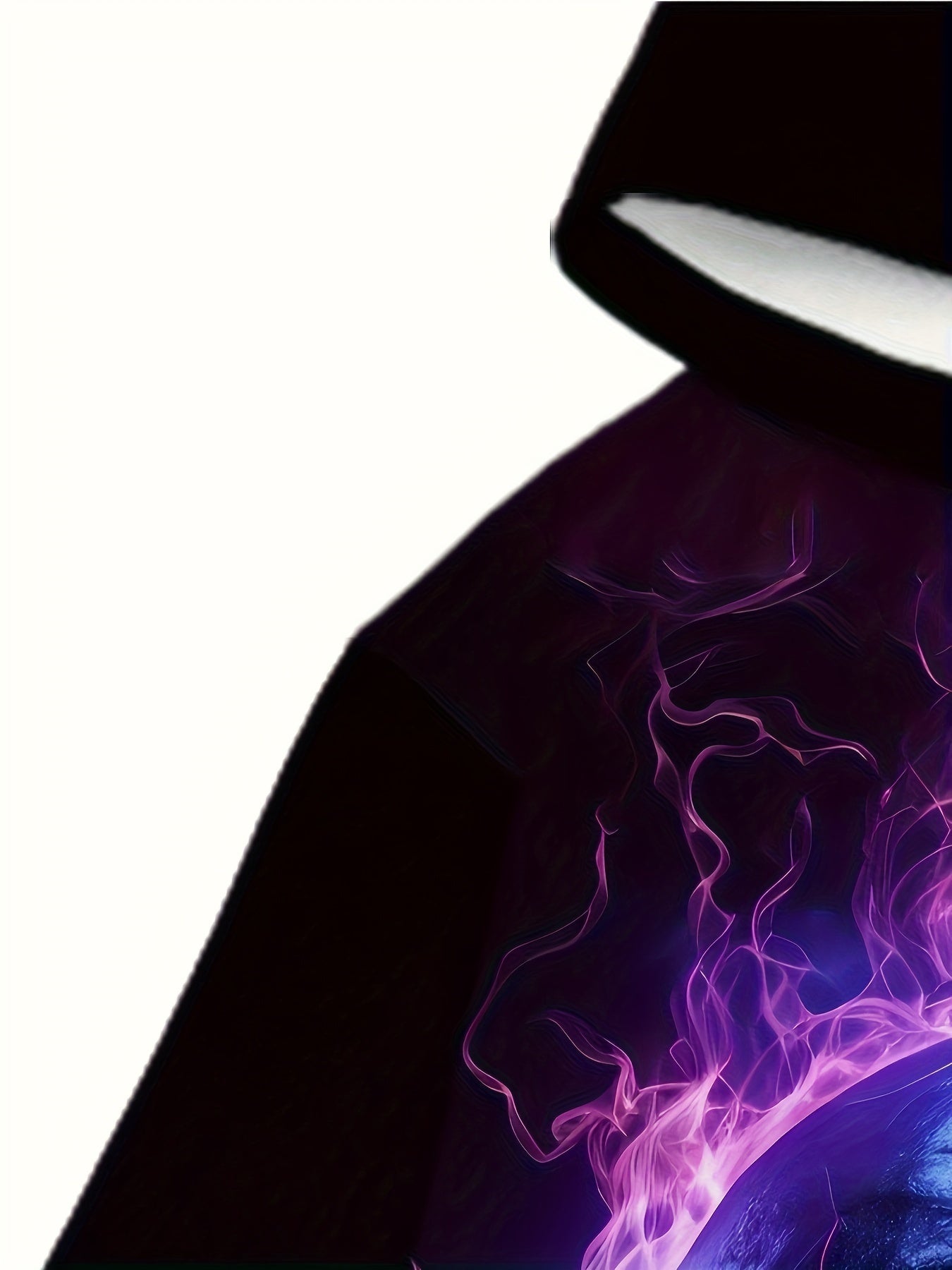 Purple Skull 3D Print Hoodie Men Graphic Pullover Comfy Loose Hooded Autumn