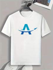 Paper Plane Print Men's Comfy T-shirt for Summer