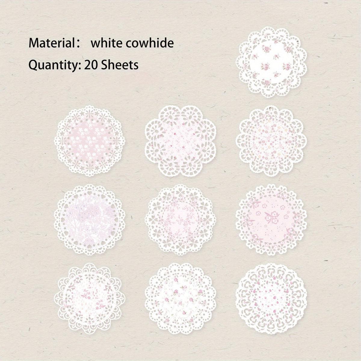 20 Sheets Melody Cowhide Material Paper For Scrapbooking DIY