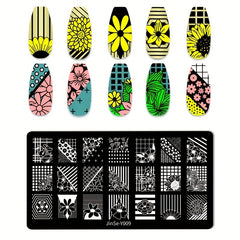 Stainless Steel Nail Stamping Plates Flower Fruits Image Stamp Template