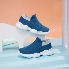 Boys Breathable Knit Sneakers Casual Running Shoes