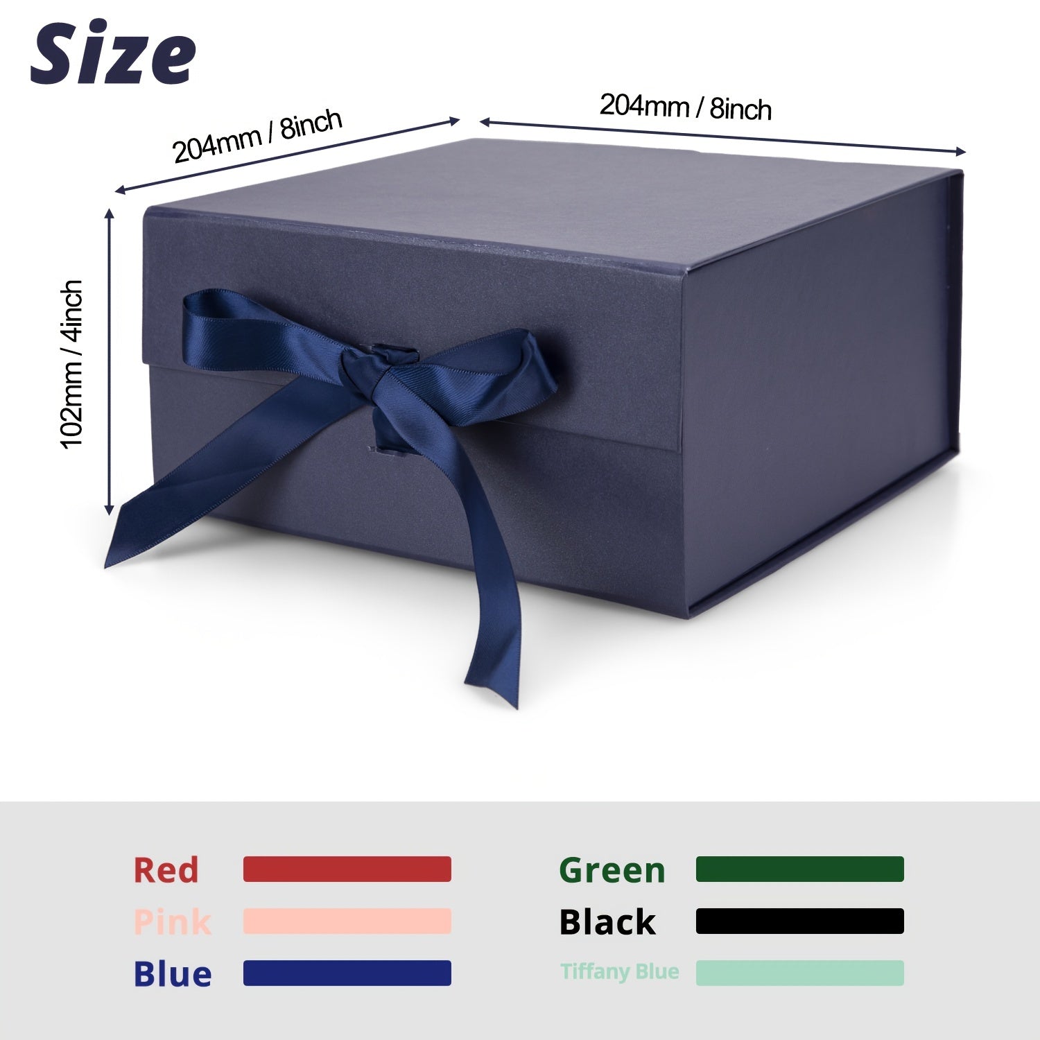 Square Favor Boxes With Magnetic Closure Lid 20x20x10cm