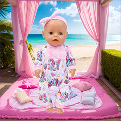 Pinkish Purple Summer Doll Headwear for 35-56-45 Dolls